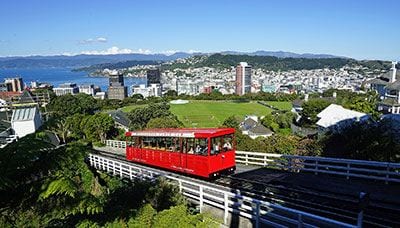 Funicular railway overlooking Wellington City